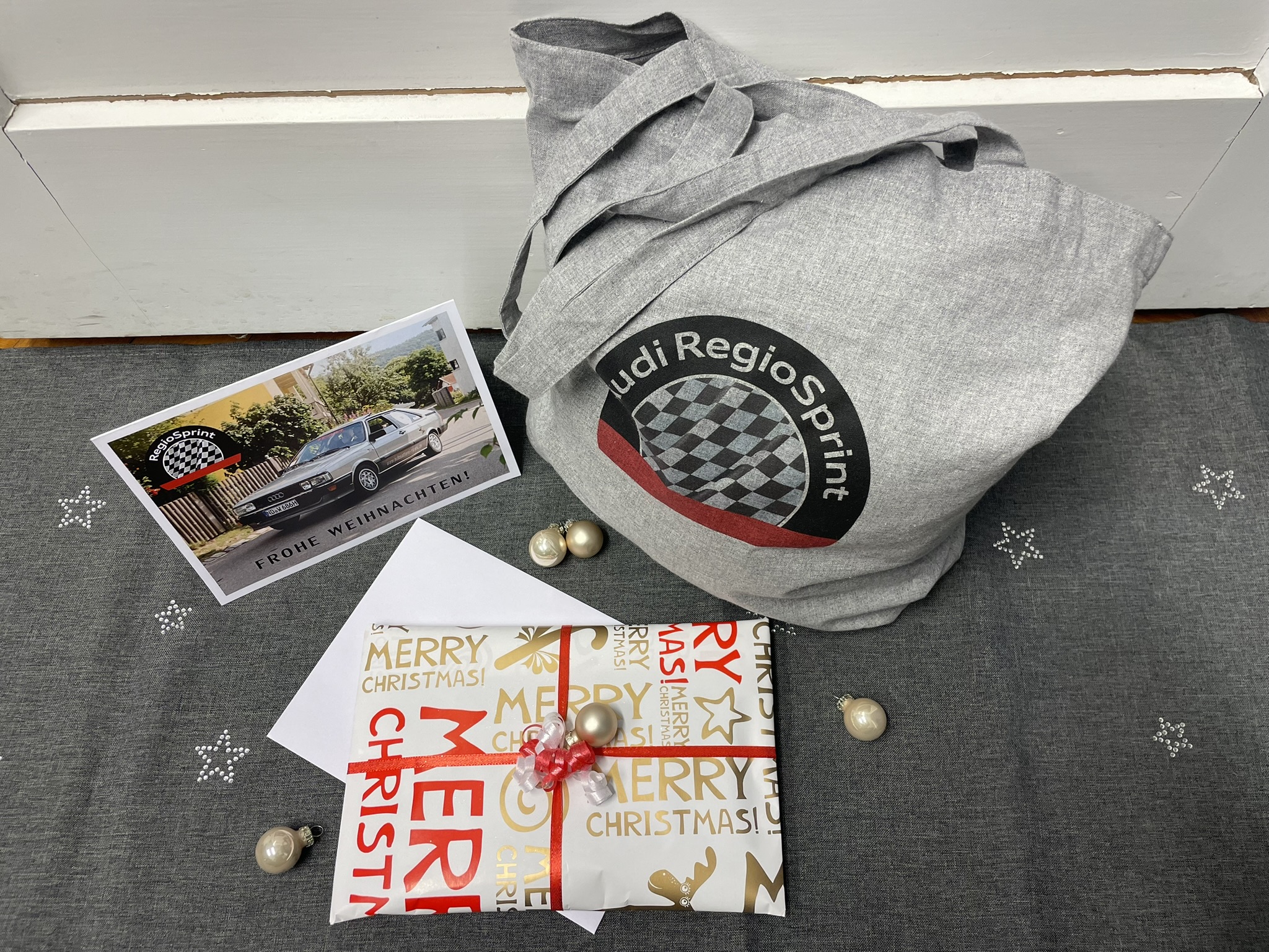 Weihnachtsgutschein RegioSprint + Stofftasche